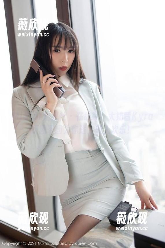 MiStar魅妍社 - 在线等！大奶昔Kyra原图军团为你送上双人欢乐！