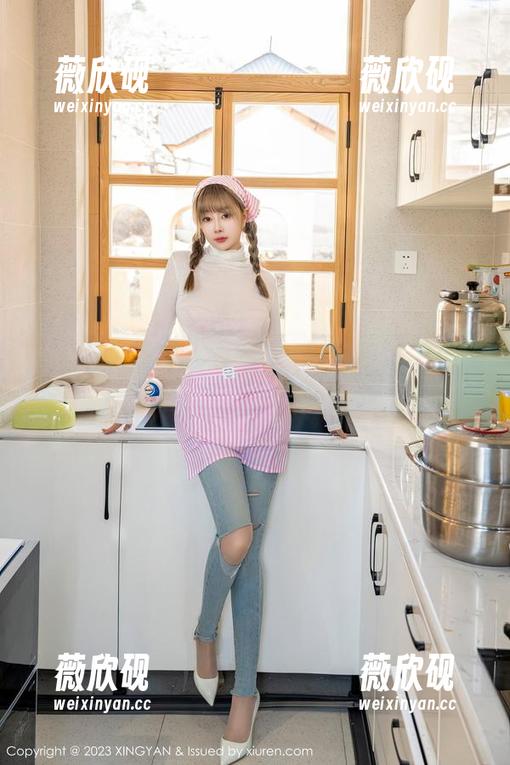 星颜社 - 姚沐迪泳装与定制写真，这搭配实在让人停不下来。